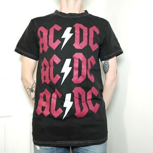 AC/DC Band Tee Size Small Black Red